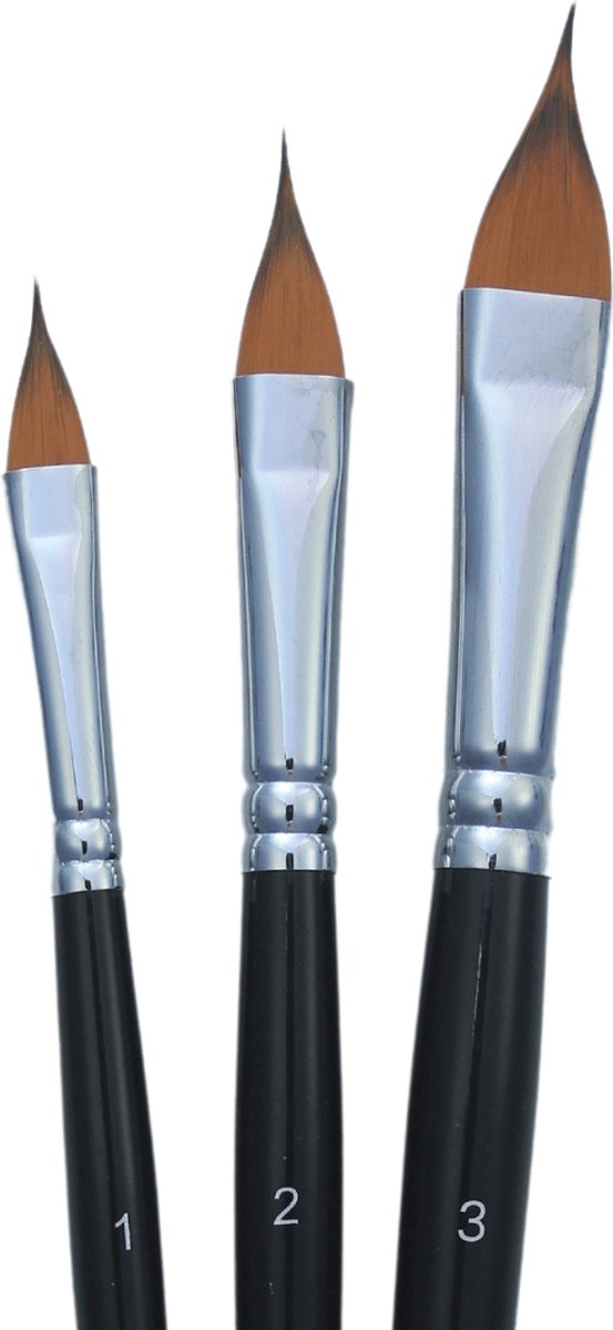   Platte Bloemen Schmink Penselen Set | Poem